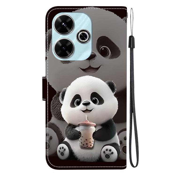 For Redmi 13 4G / Poco M6 4G Crystal Texture Colored Drawing Leather Phone Case