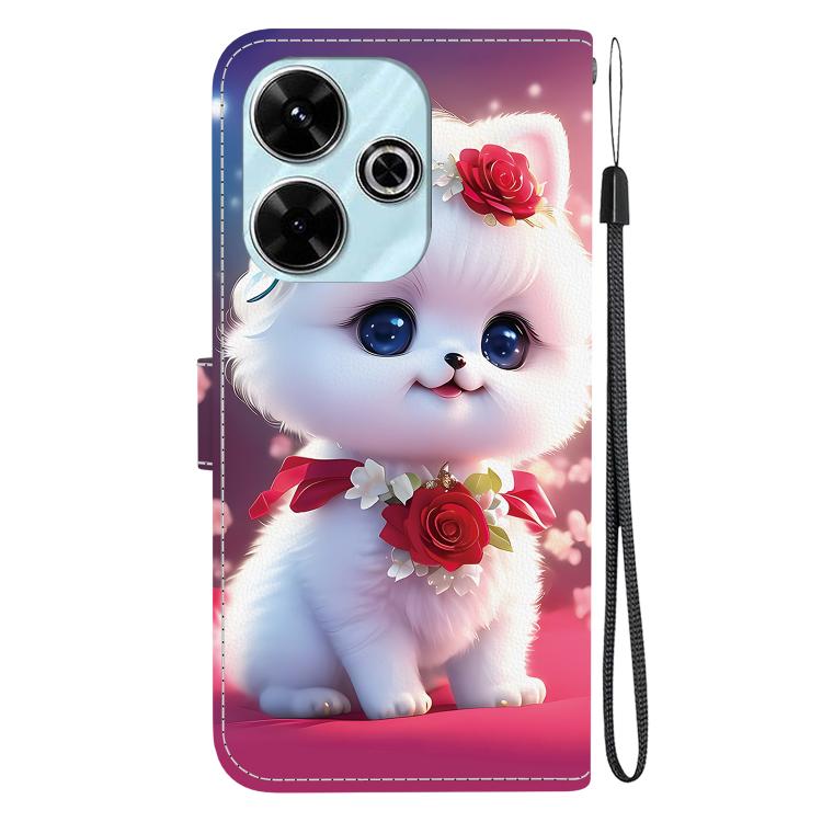For Redmi 13 4G / Poco M6 4G Crystal Texture Colored Drawing Leather Phone Case