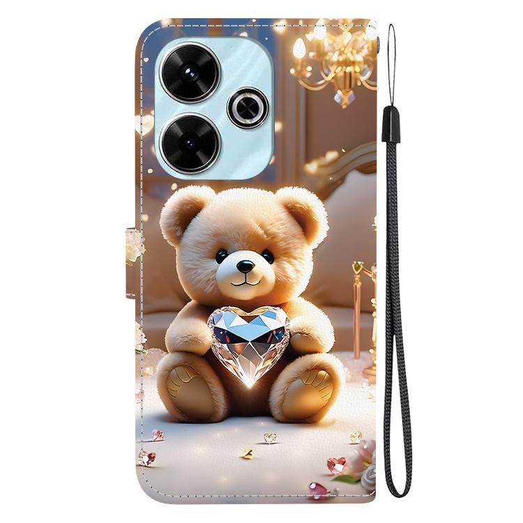 For Redmi 13 4G / Poco M6 4G Crystal Texture Colored Drawing Leather Phone Case