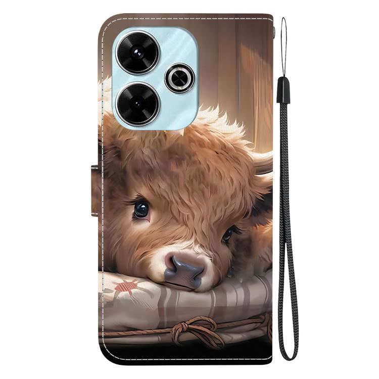 For Redmi 13 4G / Poco M6 4G Crystal Texture Colored Drawing Leather Phone Case