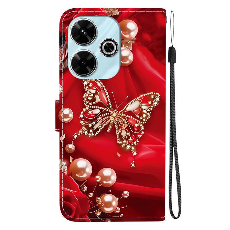 For Redmi 13 4G / Poco M6 4G Crystal Texture Colored Drawing Leather Phone Case
