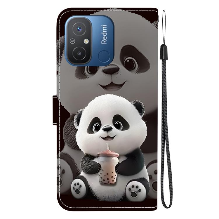 For Redmi 12C / Redmi 11A Crystal Texture Colored Drawing Leather Phone Case
