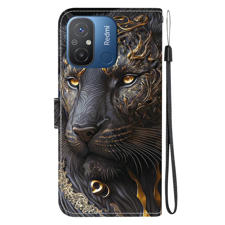 For Redmi 12C / Redmi 11A Crystal Texture Colored Drawing Leather Phone Case
