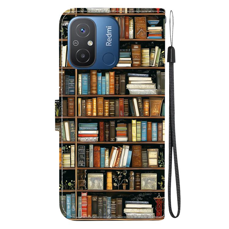 For Redmi 12C / Redmi 11A Crystal Texture Colored Drawing Leather Phone Case