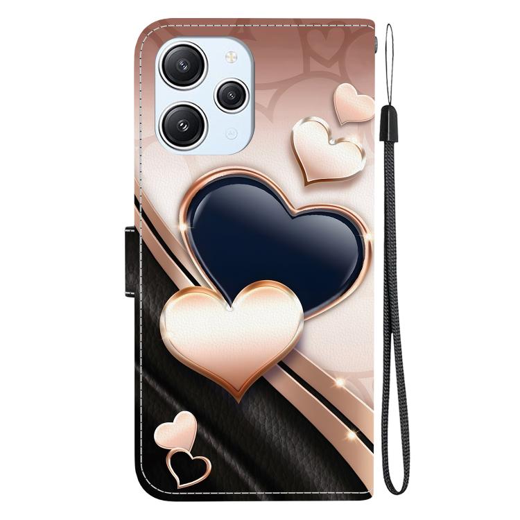 For Redmi 12 4G / 5G / Note 12R Crystal Texture Colored Drawing Leather Phone Case