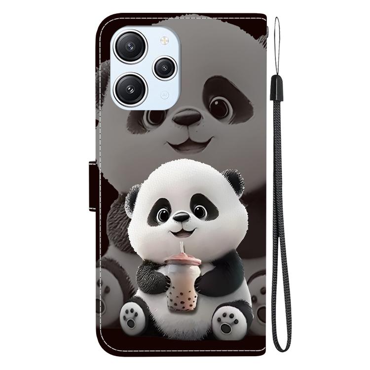 For Redmi 12 4G / 5G / Note 12R Crystal Texture Colored Drawing Leather Phone Case