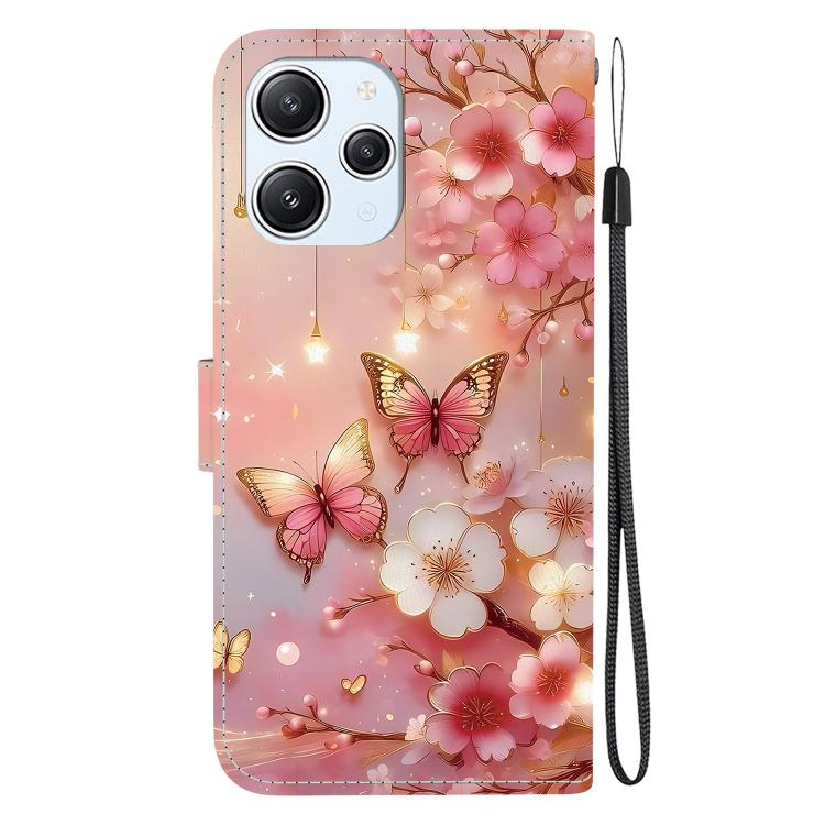 For Redmi 12 4G / 5G / Note 12R Crystal Texture Colored Drawing Leather Phone Case