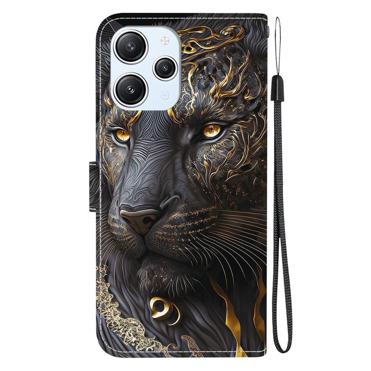 For Redmi 12 4G / 5G / Note 12R Crystal Texture Colored Drawing Leather Phone Case