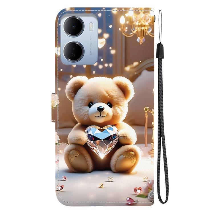 For Redmi 15a 5G Crystal Texture Colored Drawing Leather Phone Case