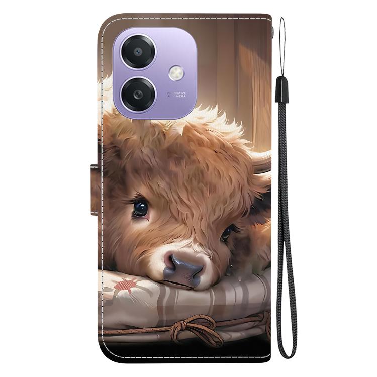 For OPPO A5x / A3x / A3 5G / 4G / A60 5G Crystal Texture Colored Drawing Leather Phone Case
