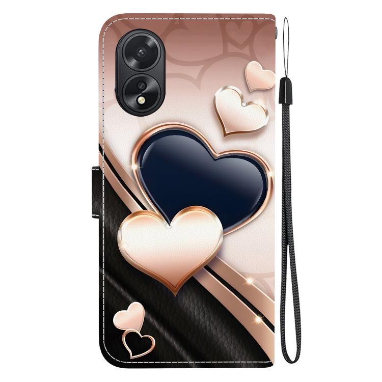 For OPPO A38 / OPPO A18 Crystal Texture Colored Drawing Leather Phone Case
