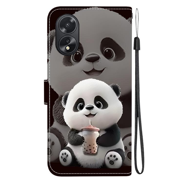 For OPPO A38 / OPPO A18 Crystal Texture Colored Drawing Leather Phone Case