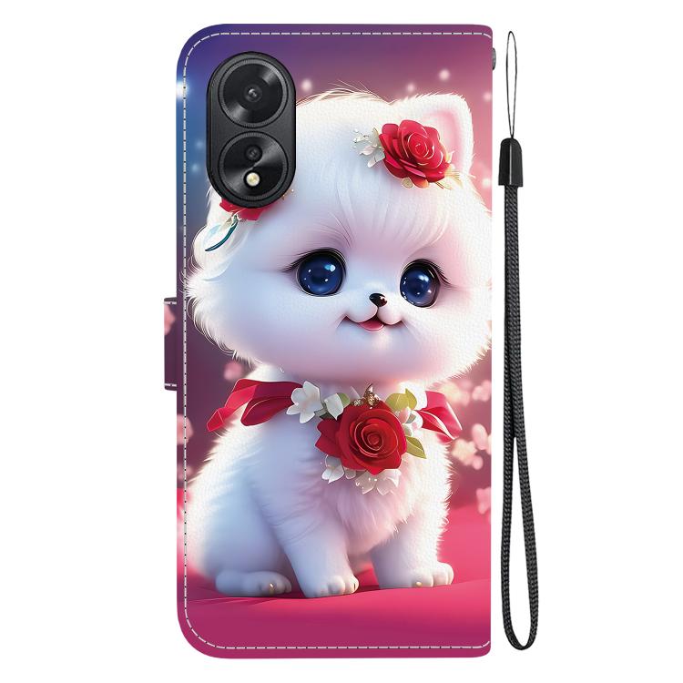 For OPPO A38 / OPPO A18 Crystal Texture Colored Drawing Leather Phone Case