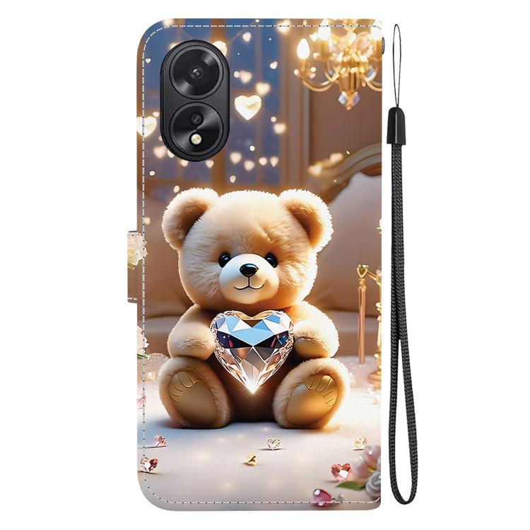 For OPPO A38 / OPPO A18 Crystal Texture Colored Drawing Leather Phone Case
