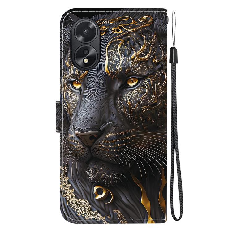 For OPPO A38 / OPPO A18 Crystal Texture Colored Drawing Leather Phone Case