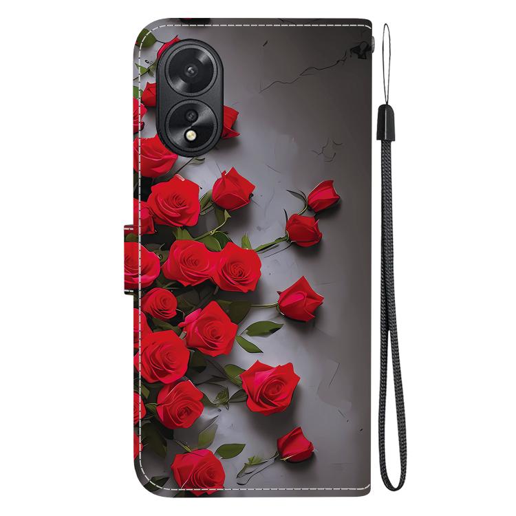 For OPPO A38 / OPPO A18 Crystal Texture Colored Drawing Leather Phone Case