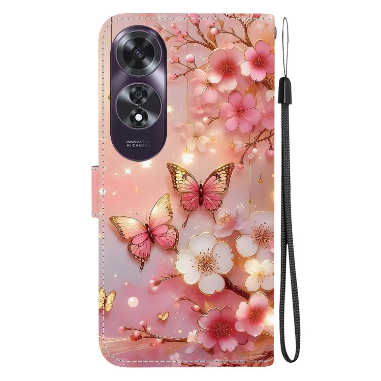 For OPPO A60 4G Crystal Texture Colored Drawing Leather Phone Case