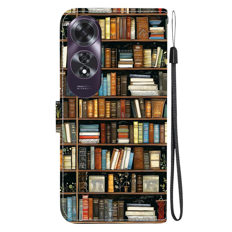 For OPPO A60 4G Crystal Texture Colored Drawing Leather Phone Case