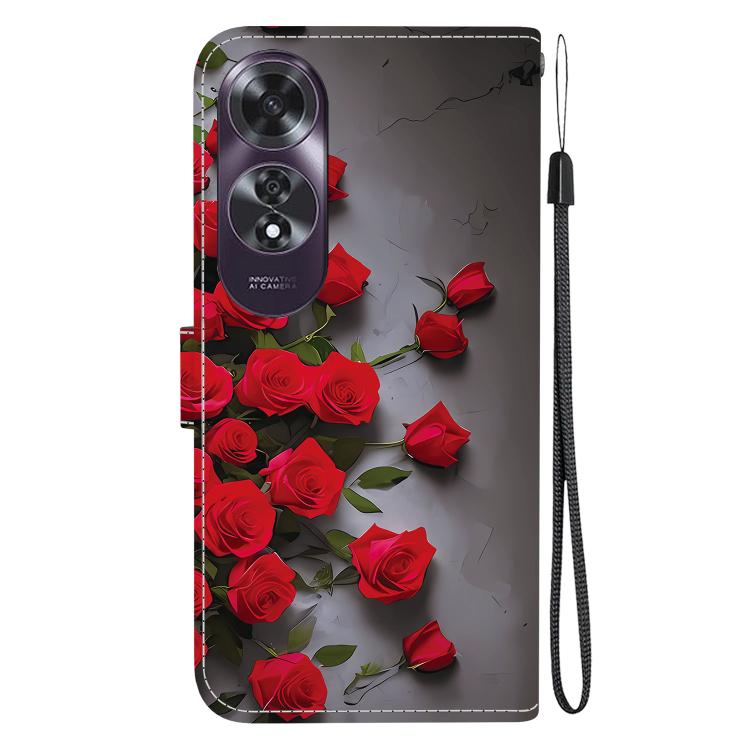 For OPPO A60 4G Crystal Texture Colored Drawing Leather Phone Case