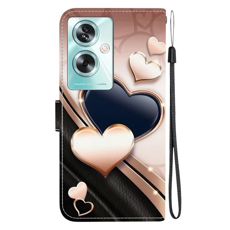 For OPPO A79 5G Global Crystal Texture Colored Drawing Leather Phone Case