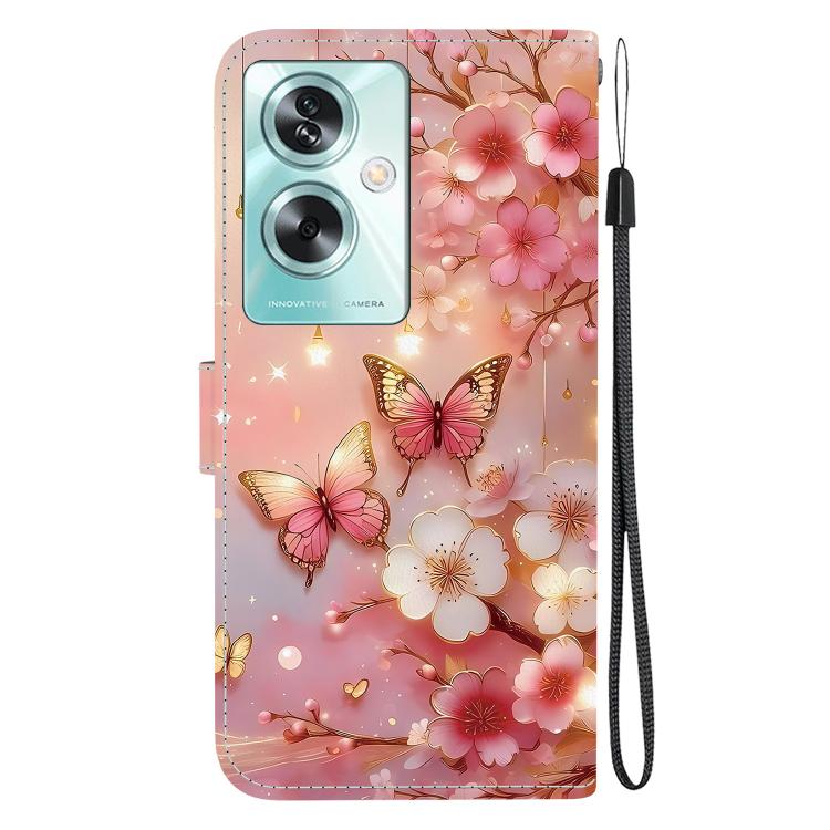 For OPPO A79 5G Global Crystal Texture Colored Drawing Leather Phone Case