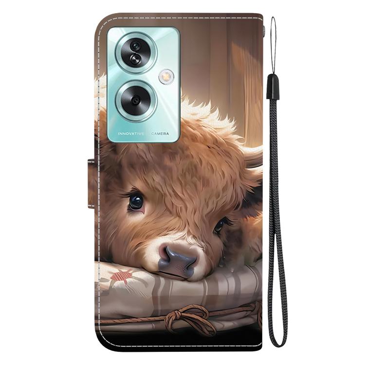 For OPPO A79 5G Global Crystal Texture Colored Drawing Leather Phone Case