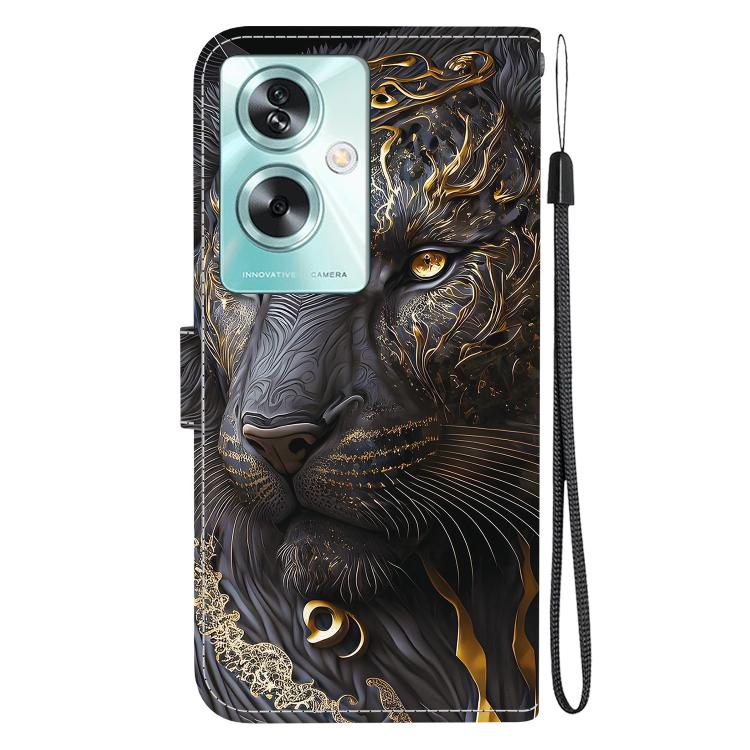 For OPPO A79 5G Global Crystal Texture Colored Drawing Leather Phone Case