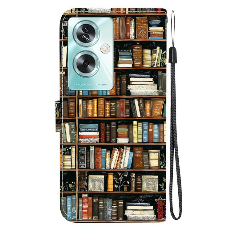 For OPPO A79 5G Global Crystal Texture Colored Drawing Leather Phone Case
