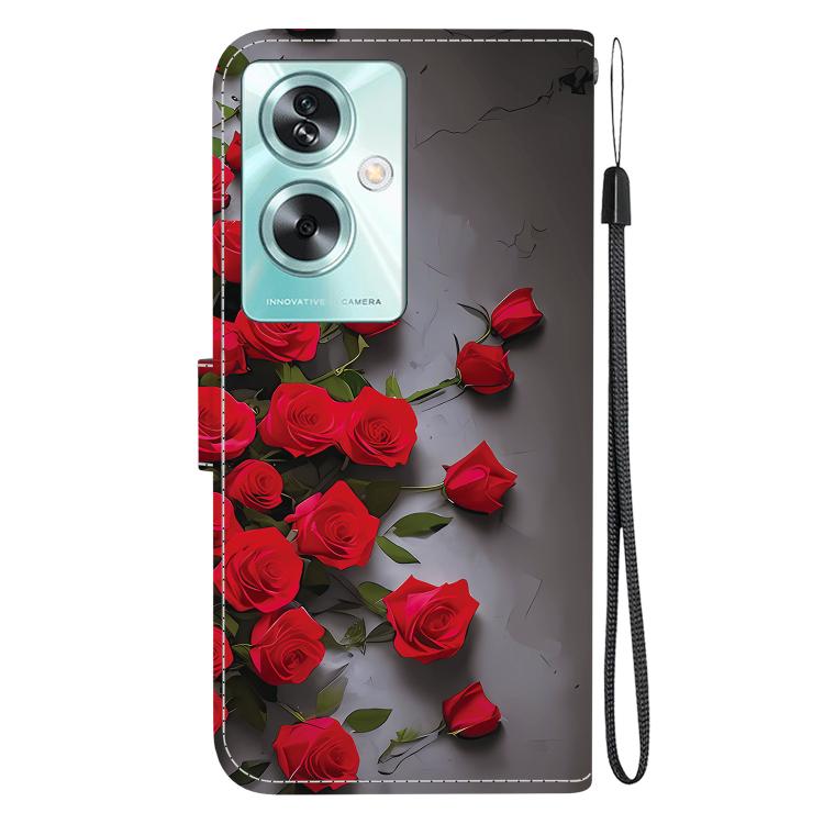 For OPPO A79 5G Global Crystal Texture Colored Drawing Leather Phone Case