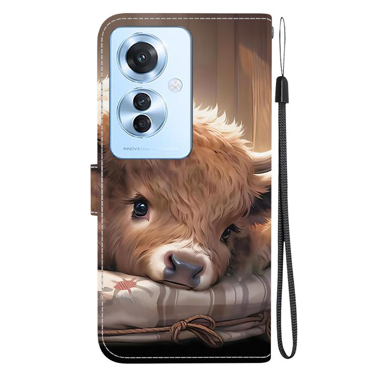 For OPPO Reno11 F / OPPO F25 Pro Crystal Texture Colored Drawing Leather Phone Case