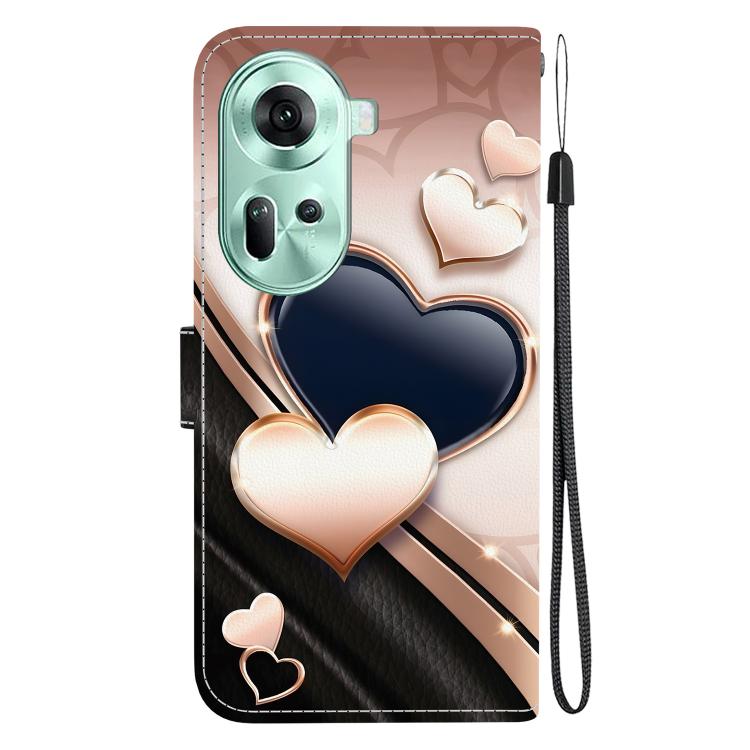 For OPPO Reno11 Global Crystal Texture Colored Drawing Leather Phone Case