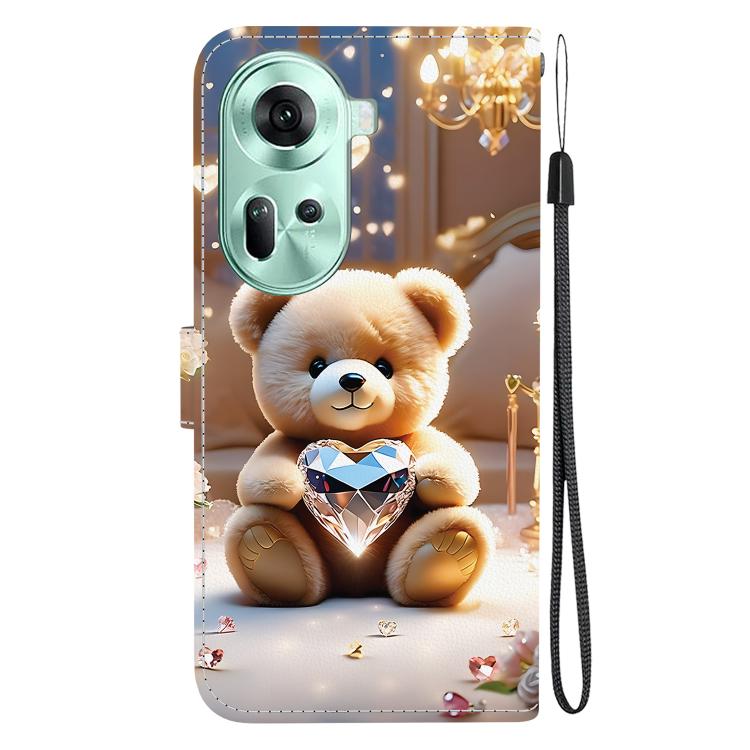 For OPPO Reno11 Global Crystal Texture Colored Drawing Leather Phone Case