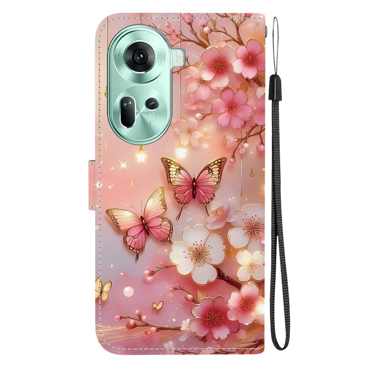 For OPPO Reno11 Global Crystal Texture Colored Drawing Leather Phone Case