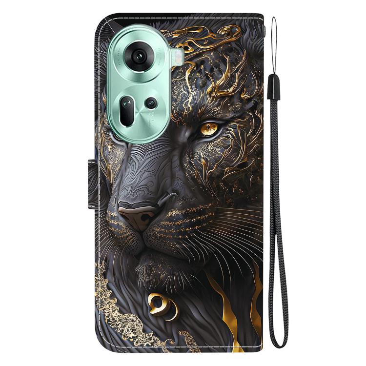 For OPPO Reno11 Global Crystal Texture Colored Drawing Leather Phone Case