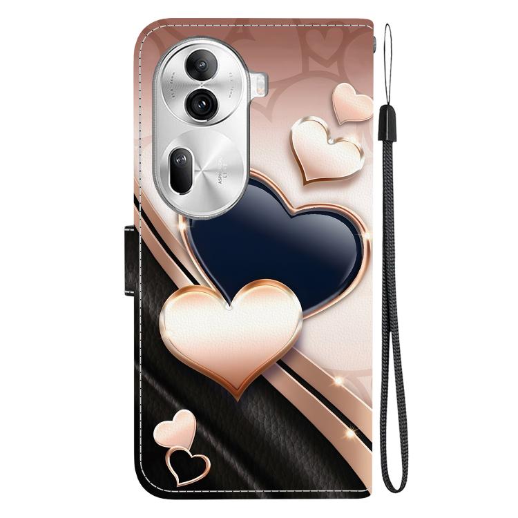 For OPPO Reno11 Pro Global Crystal Texture Colored Drawing Leather Phone Case