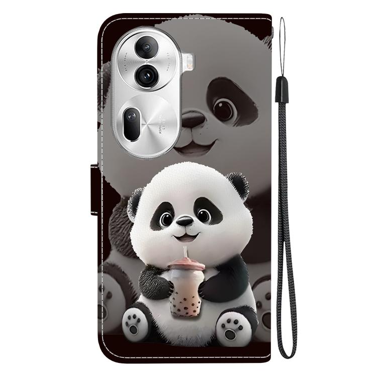 For OPPO Reno11 Pro Global Crystal Texture Colored Drawing Leather Phone Case