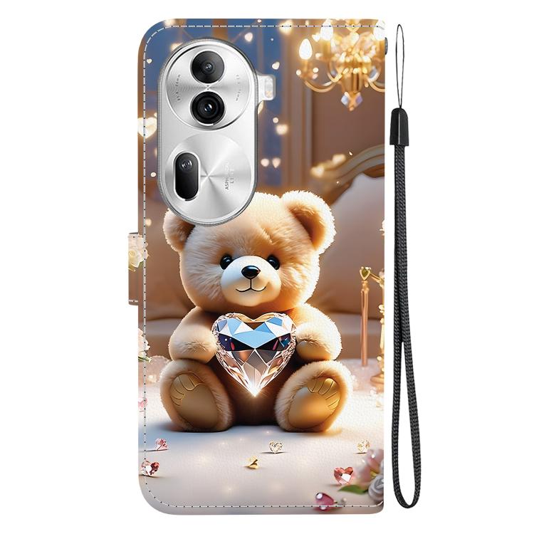 For OPPO Reno11 Pro Global Crystal Texture Colored Drawing Leather Phone Case