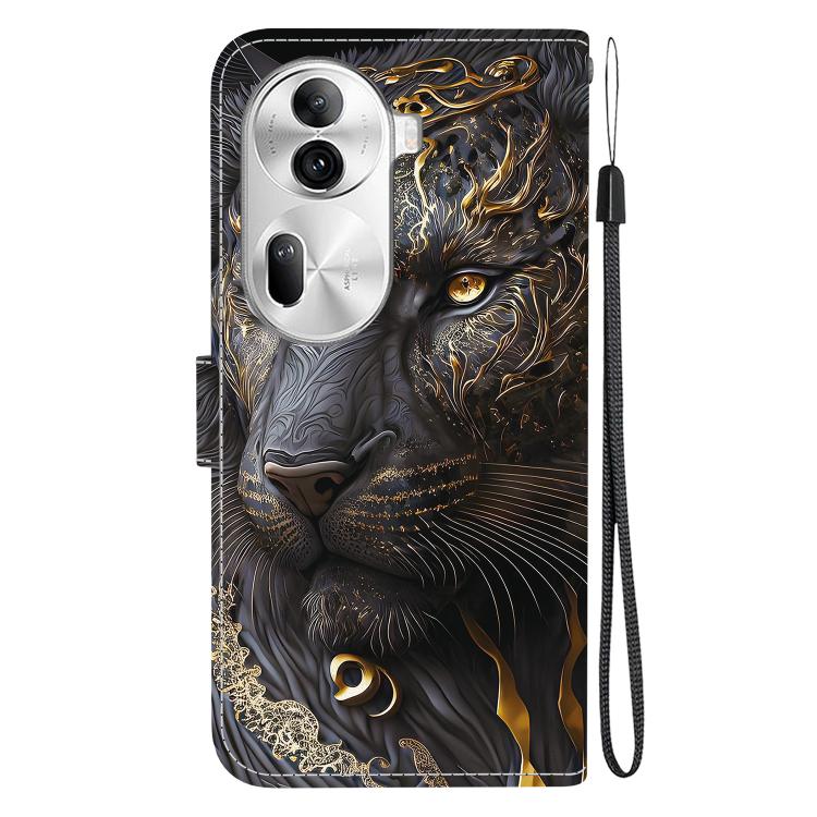 For OPPO Reno11 Pro Global Crystal Texture Colored Drawing Leather Phone Case