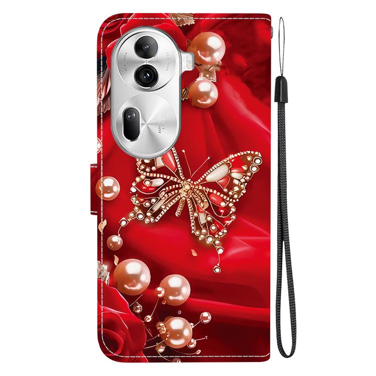 For OPPO Reno11 Pro Global Crystal Texture Colored Drawing Leather Phone Case