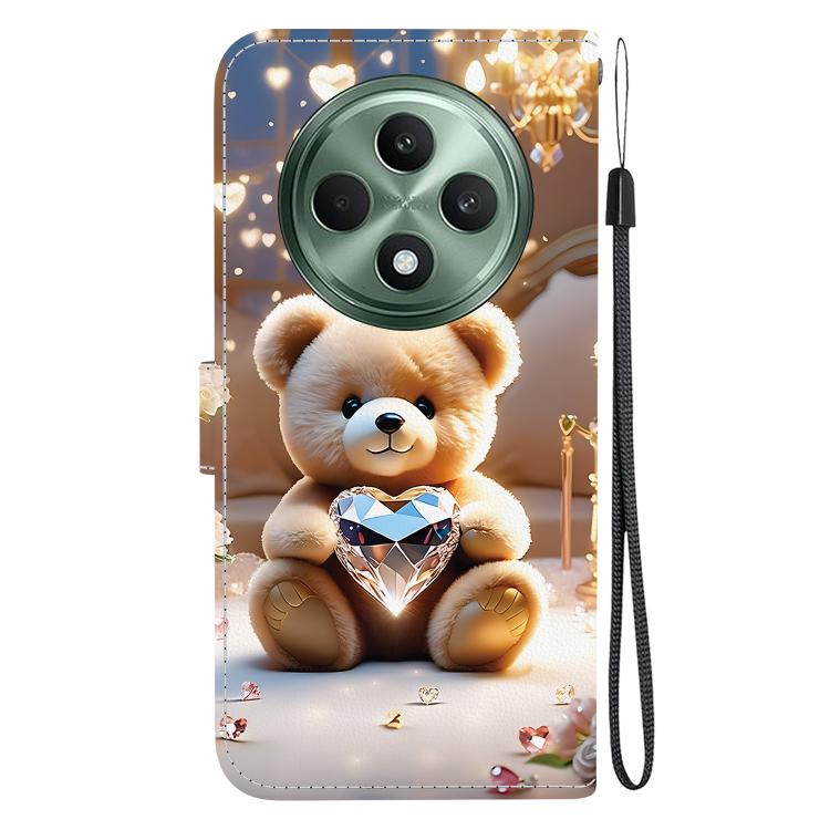 For OPPO Reno12 F 4G / 5G Crystal Texture Colored Drawing Leather Phone Case