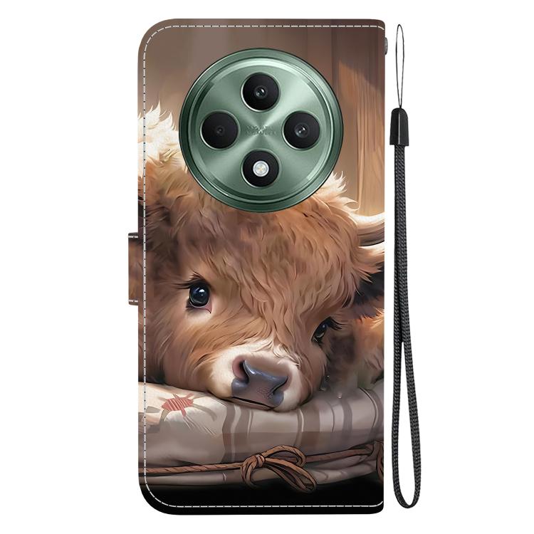 For OPPO Reno12 F 4G / 5G Crystal Texture Colored Drawing Leather Phone Case