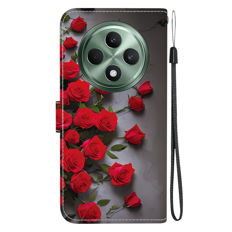 For OPPO Reno12 F 4G / 5G Crystal Texture Colored Drawing Leather Phone Case