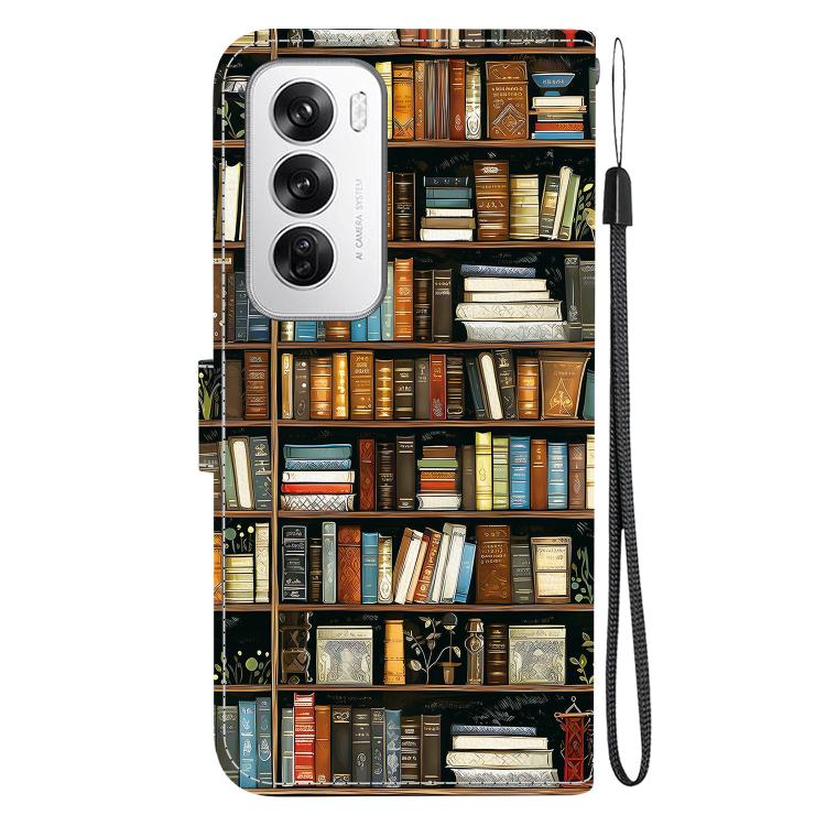 For OPPO Reno12 Global Crystal Texture Colored Drawing Leather Phone Case