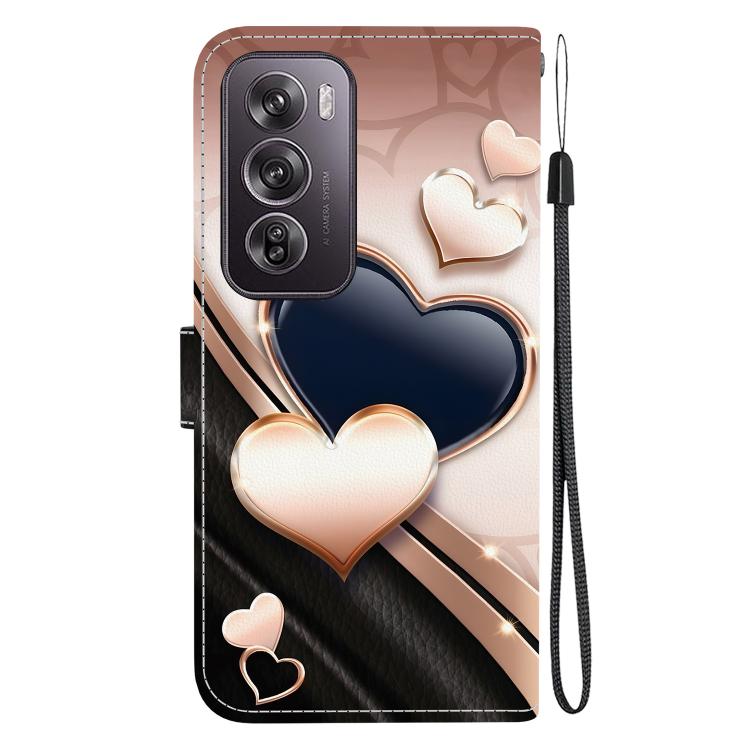 For OPPO Reno12 Pro Global Crystal Texture Colored Drawing Leather Phone Case