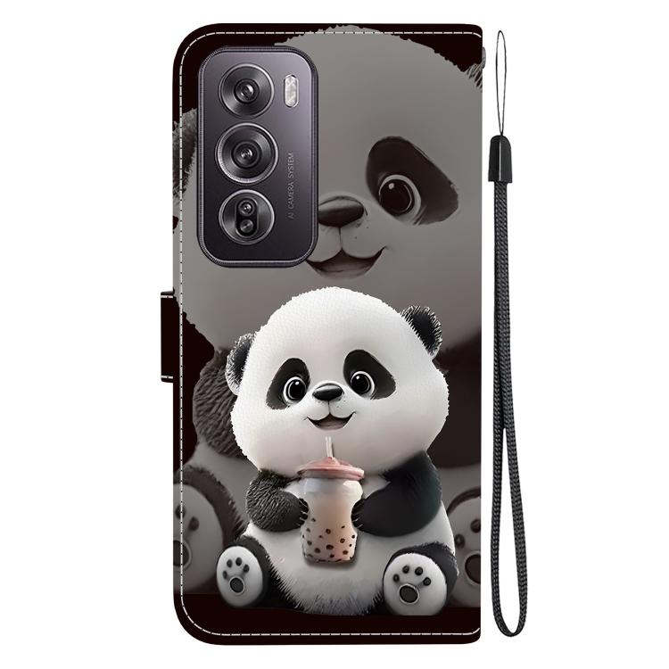 For OPPO Reno12 Pro Global Crystal Texture Colored Drawing Leather Phone Case