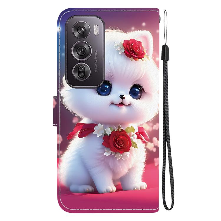 For OPPO Reno12 Pro Global Crystal Texture Colored Drawing Leather Phone Case