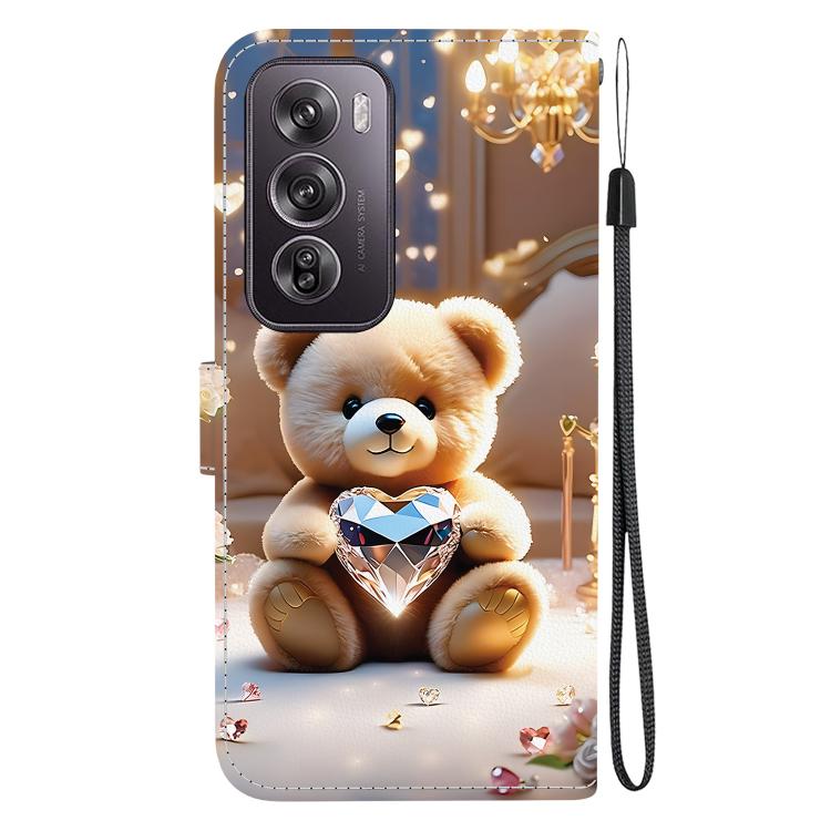 For OPPO Reno12 Pro Global Crystal Texture Colored Drawing Leather Phone Case