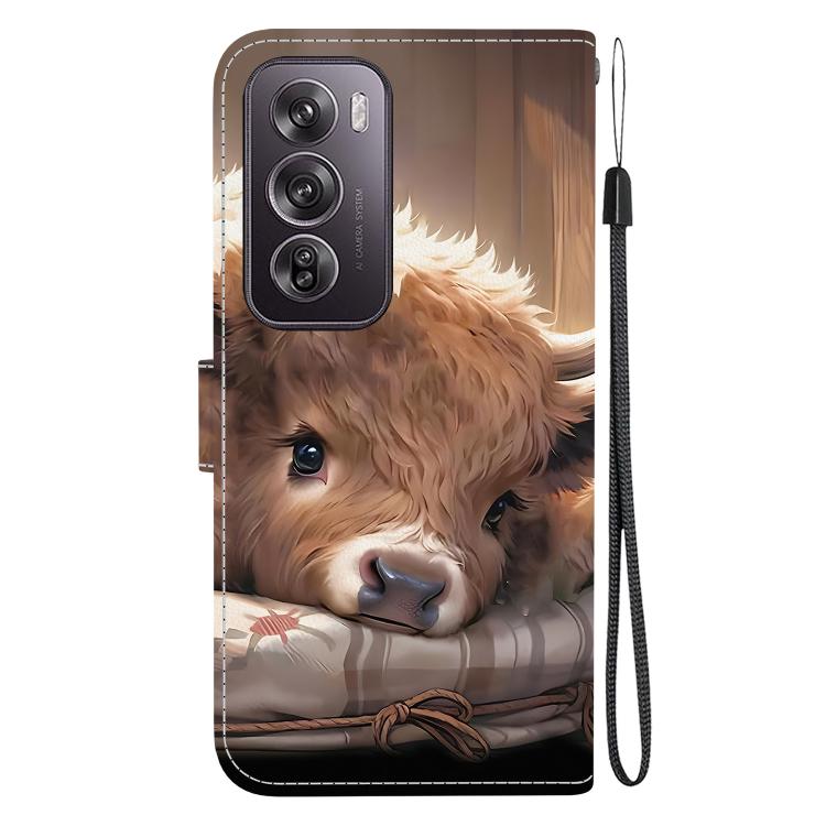 For OPPO Reno12 Pro Global Crystal Texture Colored Drawing Leather Phone Case
