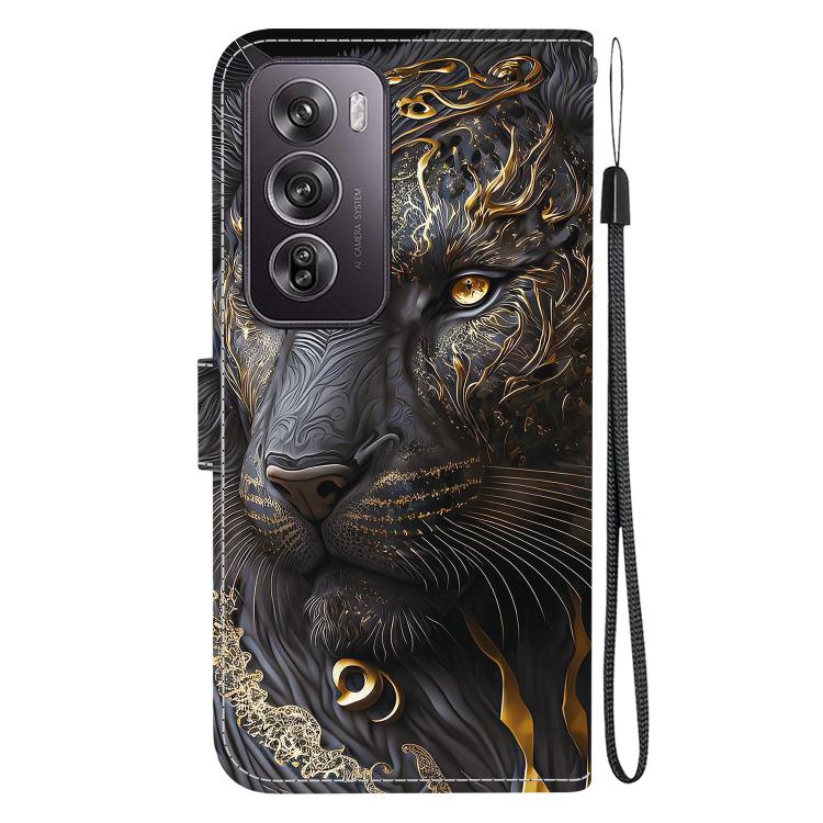 For OPPO Reno12 Pro Global Crystal Texture Colored Drawing Leather Phone Case