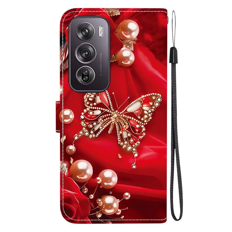 For OPPO Reno12 Pro Global Crystal Texture Colored Drawing Leather Phone Case
